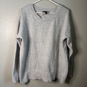 Ellen Tracy Oversized Super Soft Gray Long sleeve Crewneck Knit Sweater
